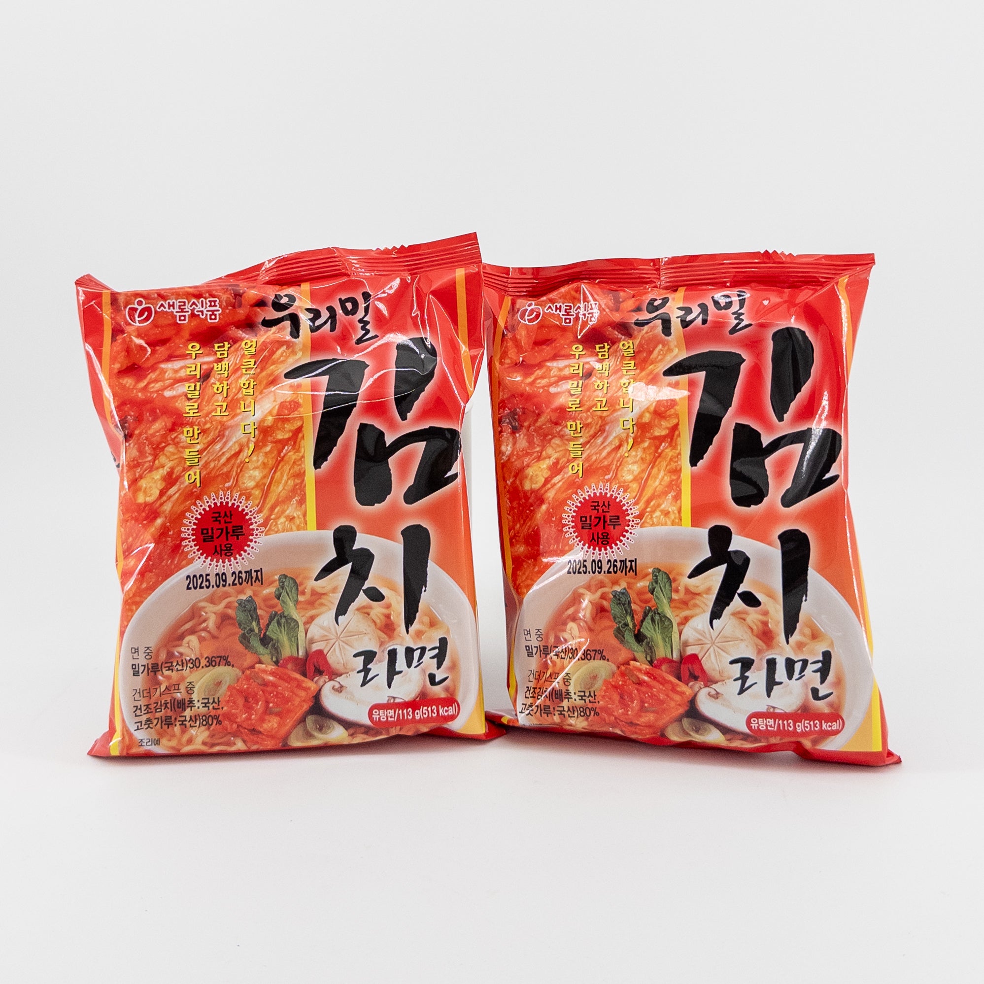 새롬식품 우리밀 김치라면 (2개)